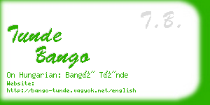 tunde bango business card